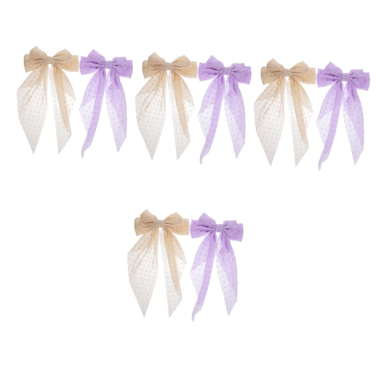 FRCOLOR 8 Pz forcina ad forcine francesi butterfly clips poggia bacchette elastici per in raso molletta nastrino grandi fiocchi di mollette per spessi trucco