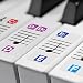 Color Piano Stickers for Keys - Removable w/Double Layer Coating for 49/61 / 76/88 Keyboards