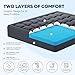 ELEMUSE Dual Layer 3 Inch Memory Foam Mattress Topper Queen, 2 Inch Cooling Gel Memory Foam Plus 1 Inch Down Alternative Pillowtop Mattress Pad with Cooling Cover, Soft Comfort Support, Grey