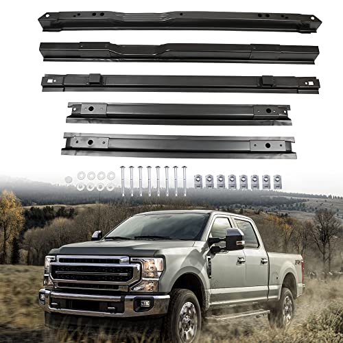 ELITEWILL 5pcs Long Truck Bed Floor Support Crossmember Kit with Mounting Hardware Fit for Ford F250 F350 F450 Super Duty 1999-2018 Replace OEM #BC3Z9911215A, YC3Z9911215BA