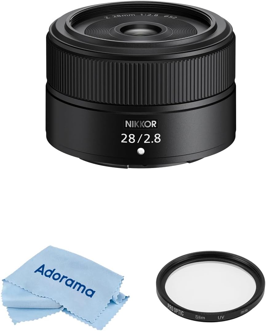 Nikon NIKKOR Z 28mm f/2.8 Lens, Bundle with ProOptic Pro Digital 52mm Multi Coated UV Filter, Cleaning Cloth