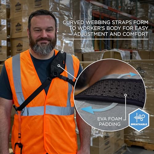 Image of Ergodyne Squids 3143 Barcode Scanner Sling Lanyard, Breakaway Design, Ergonomic Fit, EVA Foam Padding, Adjustable Sling