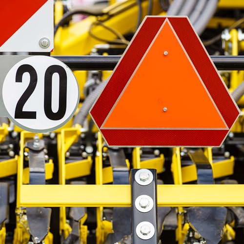 Wiltec reflektierende Warntafel für langsame Fahrzeuge bis 40 km/h, dreieckiges Warnschild aus Aluminium