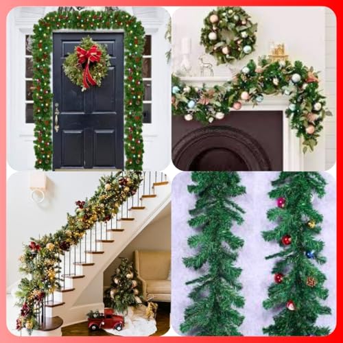 Festão Aramado Verde Decoração Natal Com 1,80 Metros Árvore de Evento Natalino Festa Enfeite Luxo