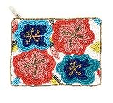 FLORAL Coin Purse Pouch, Coin Purse Pouch, Beaded Coin Purse, Cute Coin Purse, Beaded Purse, Summer