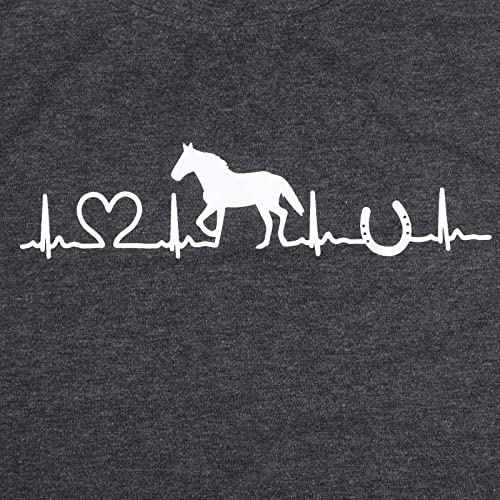 Horse Lover T-Shirt Women Western Shirts Horse Gifts For Girls Western Graphic Tees Casual Short Sleeve Tops Grey #TOP4