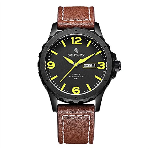 Montre homme à quartz étanche avec date et design mince et classique