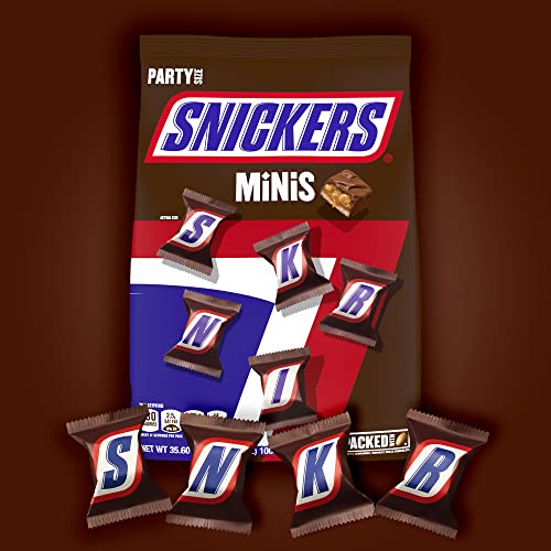 Snickers Minis Size Milk Chocolate Candy Bar Bulk Assortment, 35.6 Oz Bag #TOP2