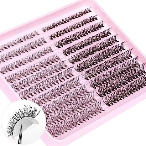 Miniatura 5 de Kit de extensiones de pestañas esponjosas de visón, pestañas postizas largas rizadas en D, pestañas que parecen extensiones de Geeneiya
