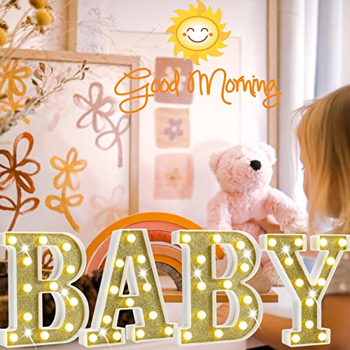 Led Marquee Letter Lights, Light Up Golden Alphabet Marquee Letters Sign Glitter Night Light Sign For Girls Gifts Birthday Wedding Christmas Party Bedroom Baby Shower Decorations, Gold Letter O #TOP1