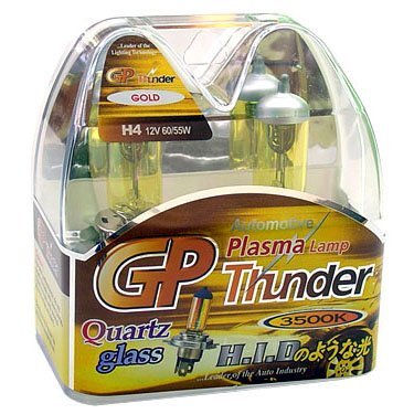 Gp Thunder H4 9003 3500K 60/55W Golden Yellow Light Bulbs For Headlights Headlamp High Beam - Low Beam Sgp35K-H4 Pair #TOP9