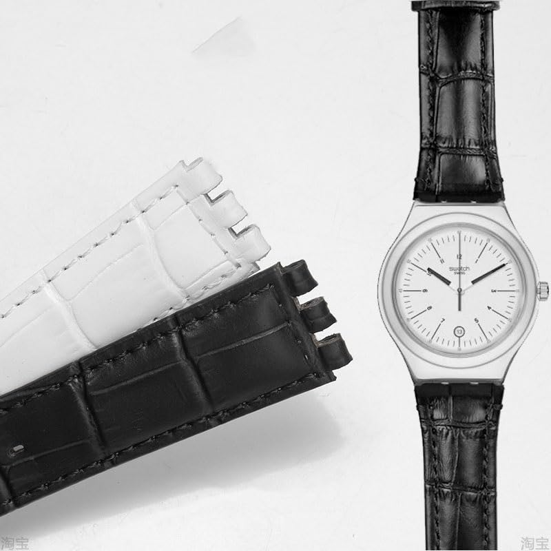 Bracelet montre Swatch cuir véritable 19mm anti-usure - 4