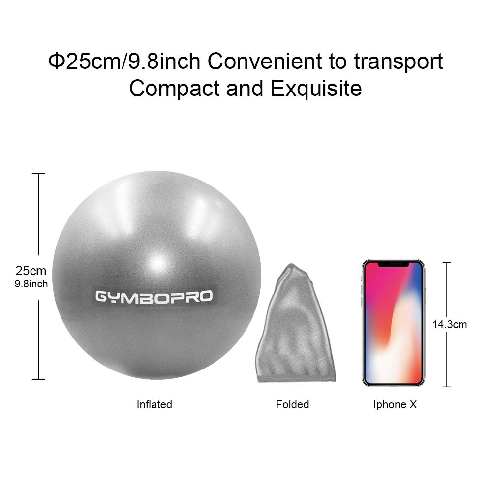 Ballon De Gymnastique GYMBOPRO – Anti-éclatement 2000 Microns, Anti-dérapant, Avec Pompe, Mètre, Support 998 Kg