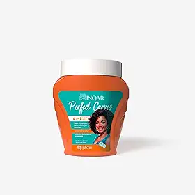 Inoar, Creme De Pentear, 4x1, Perfect Curves, Super Hidratação, Força E Definição Nutritiva - Cabelos Cacheados E Crespos - 1kg