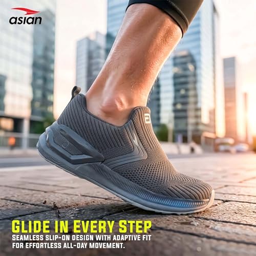 Image of ASIAN Wonderwalk Pro-13 Men's Walking Shoes | Lightweight, Breathable Sneakers with Arch Support, Cushioned Comfort & Durable Grip for Daily Walks