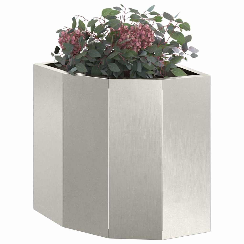Jardinière d'angle acier inoxydable boîte à fleurs jardin terrasse