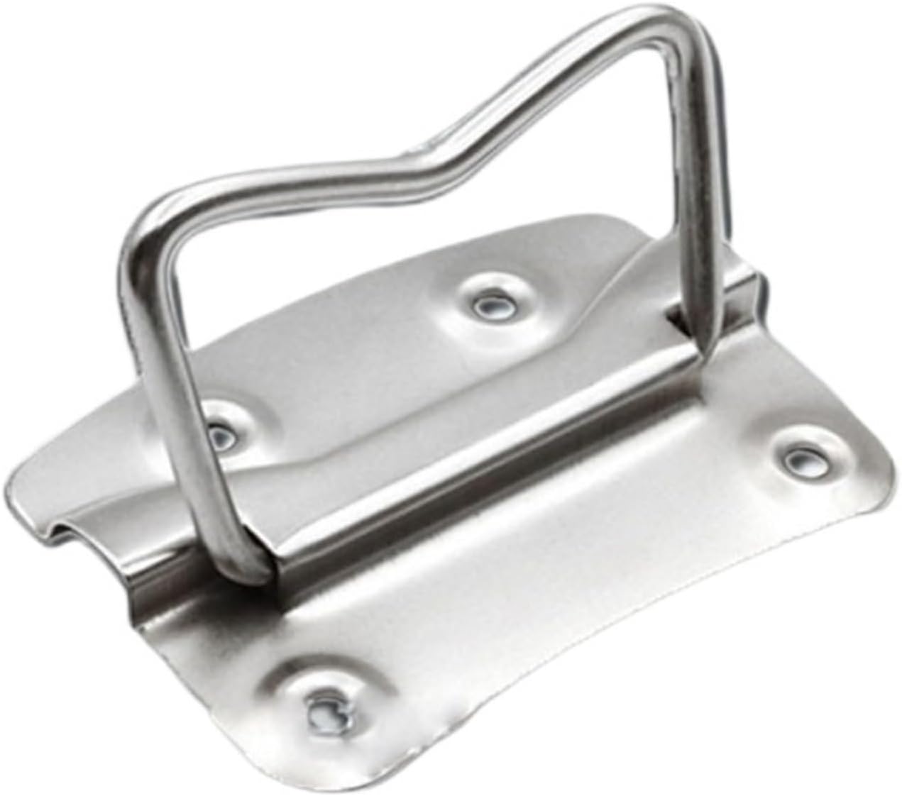 Stainless Steel Ring Folding Pull Handle Iron Surface Mounted Heavy Duty Handles for Door Chest Wooden Box Toolbox 202(Iron Nickel Plating)