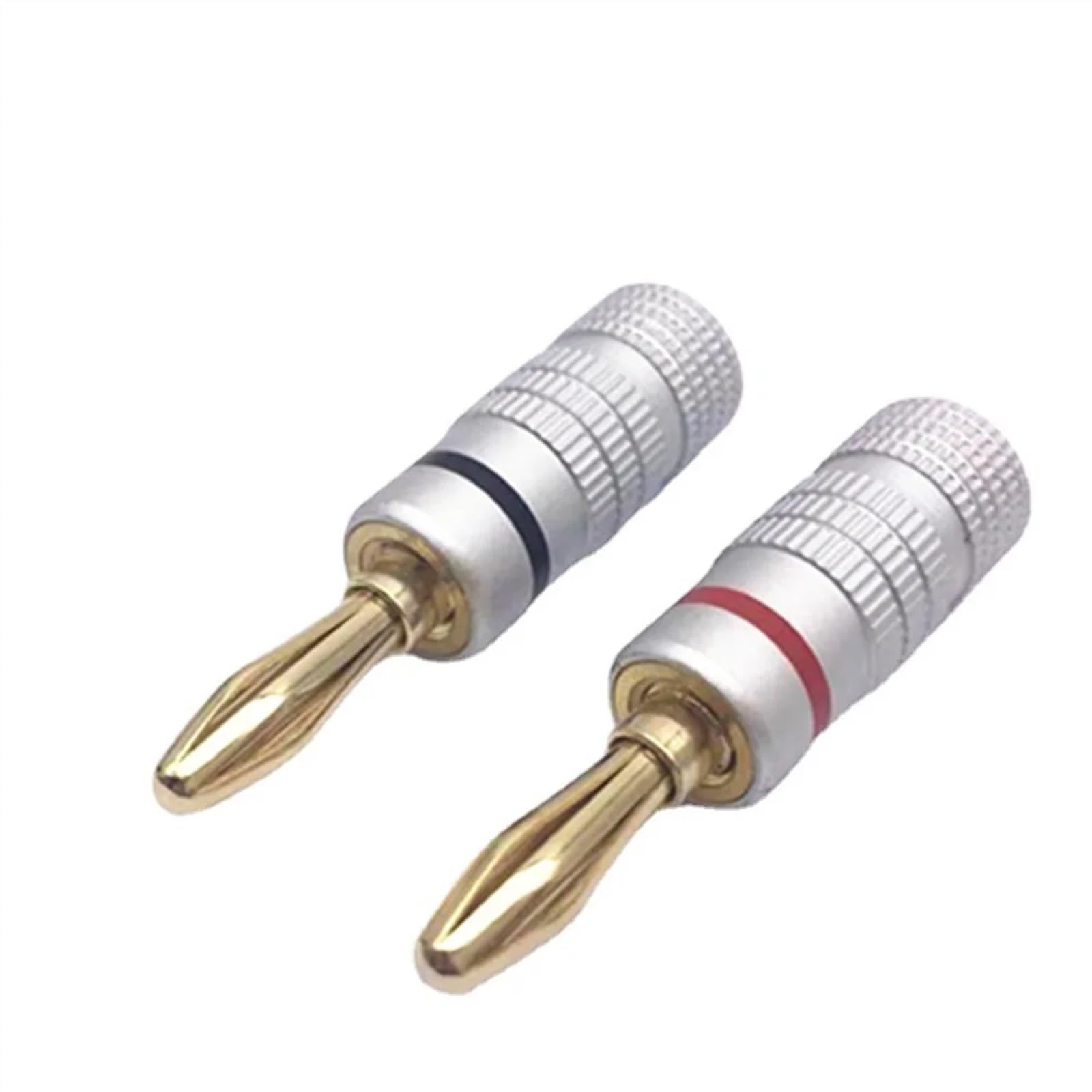 Câble de Fil de Haut-Parleur de 4mm, Type à vis, connecteur Banane, Prise Banane plaquée Or 24K, 8 pièces/lot