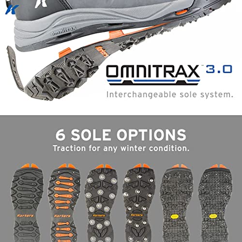 Korkers Verglas Ridge Men's W/Snowtrac & Icetrac Soles, Size 9.0 (Ob9320Gy-09) Black #TOP2