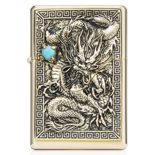 Vintage Trench Petrol Lighter - Metal Flip Petrol Lighters for men, without Lighter Fliuid