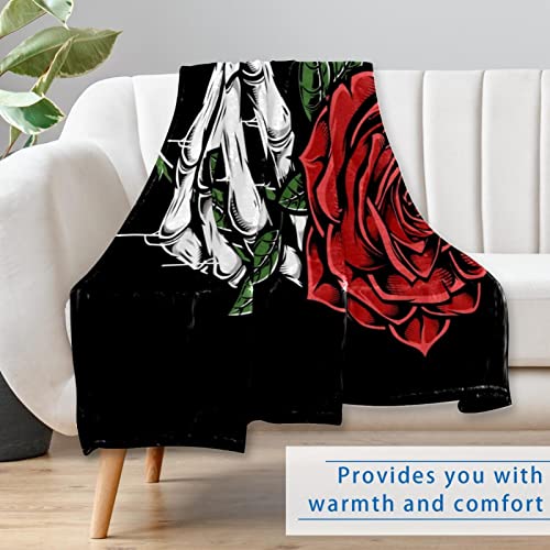 Couverture douce et chaude rose rouge 150x100 cm pour lit et canapé - 7