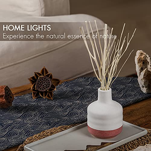 Homelights Reed Diffuser For Home, Natural Sticks Aromatherapy Oil Set, Ceramic Bottle, White Jasmine & Tuberose Fragrance Decorative Aromatherapy Diffuser, 150Ml/5.12 Fl.oz #TOP1