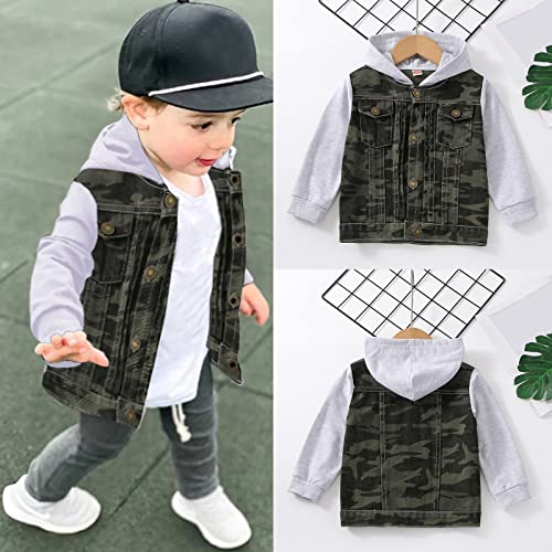 Winter Jackets for Toddlers Denim Camouflage Prints Hooded Coat Jacket Kids Warm Outerwear Jacket Coat Boys3
