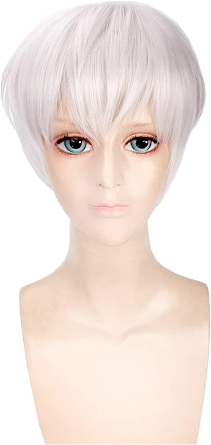 Short Wigs Cosplay Tokyo Ghoul Kaneki Ken White Men Hair Halloween Party Anime Women