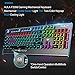 immagine 3AULA F2099 Tastiera Da Gioco Meccanica Cablata Interruttore Marrone, 104 Tasti Anti-Ghosting Luci Miste Gaming Keyboard, Programmabili USB-A interfaccia PC Computer Tastiere
