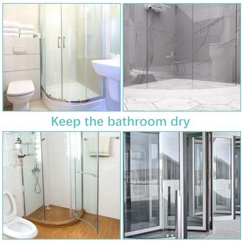 Zocipro 3 Stück Dichtung Dusche Glastür, 3 x 40cm Duschkabinen Dichtungen, Duschtürdichtung Gebogen für 4-6mm Dicke Glastüren, Duschdichtung für Badewanne und Runddusche Viertelkreisdusche