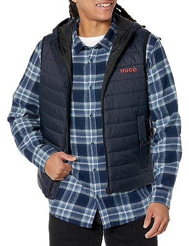 Image of HUGO Men's Hooded Lightweight Puffer Vest
