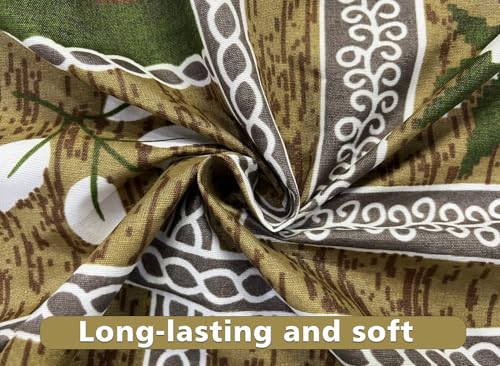 BSB HOME Pure Microfiber Jaipuri Rajasthani Print Bedsheet for Double with 2 Pillow Covers 144tc Breathable Wrinklfree Color - Mouse & Green | 144 TC