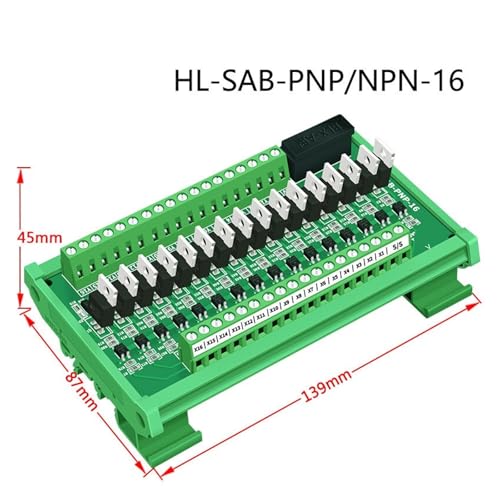 Placa amplificadora de señal MCU/PLC de 16 canales con entrada PNP de 3.3V-5V y optoacoplador 2