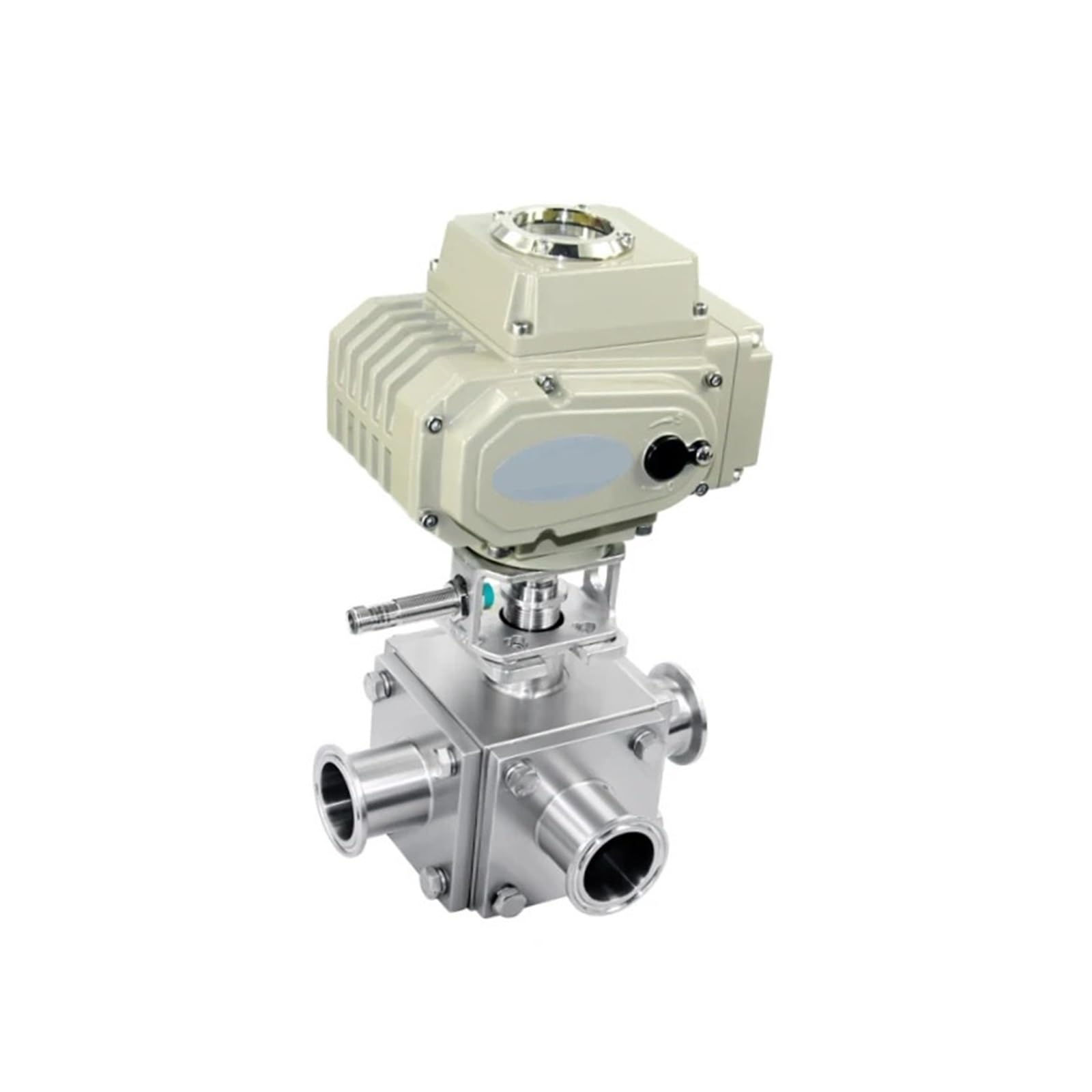Automatyczna elektryczna piłka trójdrożna bez retencji z kontrolą przepływu SS304/316L 1"
