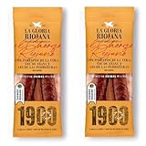 Pack Chorizo Español de La Gloria Riojana - 1 Suave 280 g y 1 Mild280 g - Con Pimentón de la Vera, Sal de Añana y Ajo Las Pedroñeras - IGP Chorizo Riojano - Embutidos Artesanales Llenos de Sabor
