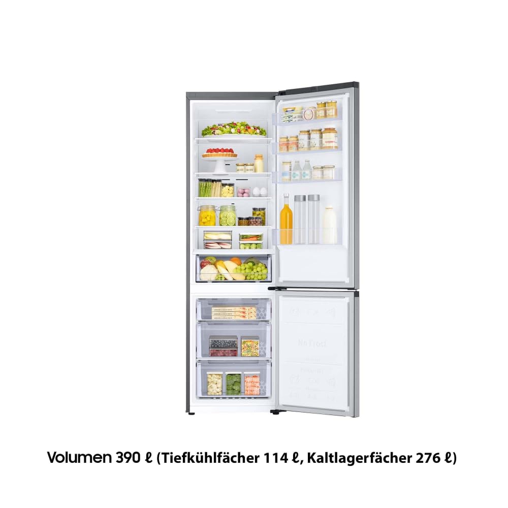 Samsung Kühl-Gefrier-Kombination RL38C600CSA/EG 203 cm 390 l Edelstahl-Look AI Energy Mode