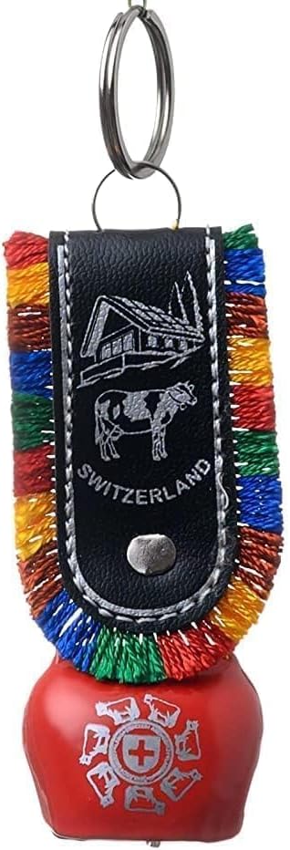 Feng Shui Swiss Cow Bell for Positive Energy, DDLJ Cowbell, Car Hanging Keychain, Vastu Metal Door Hanging for Home, Religious Wall Decor, Good Luck Bell Size 3