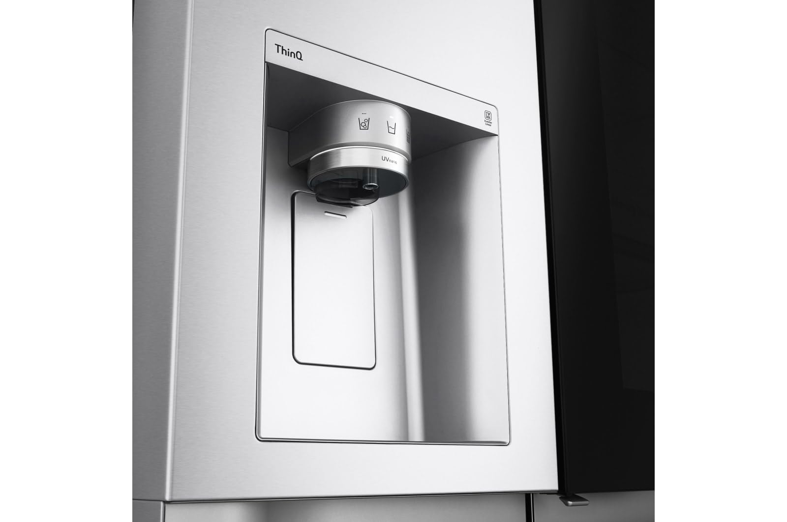 LG GSXV90MBAE - Frigorífico Americano No Frost Instaview, de 635 litros, Frigorífico Función Linear Cooling y Compresor Smart Inverter, Color Gris Inox Acero Texturizado Antihuellas