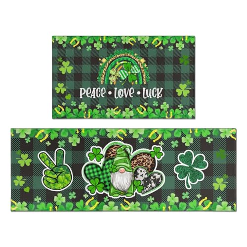 50% Off St Patrick's Day Kitchen Rug Set - 2 Non-Slip Mats $9.99