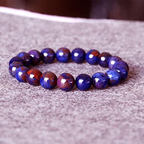 Bracelet en sugilite véritable LKBEADS perles violettes 10mm de qualité rare