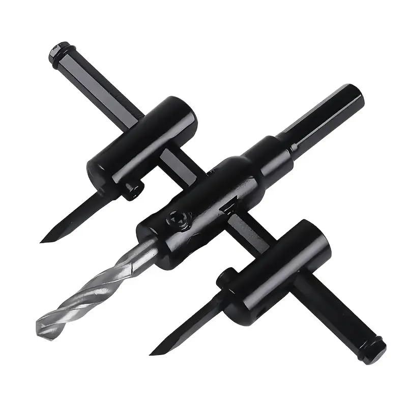 Miniatura 4 de Abridor de agujeros tipo aeronave de 1-316" a 11-45" (1.181-11.811 in), abridor de carpintería ajustable para paneles de yeso y madera.