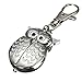 ODETOJOY Silver Flip Open Owl Keychain Watch Pendants Ornament For Handbags Or Schoole Pack Christmas Thank You Gift Cool Key Holders Lanyards Fobs