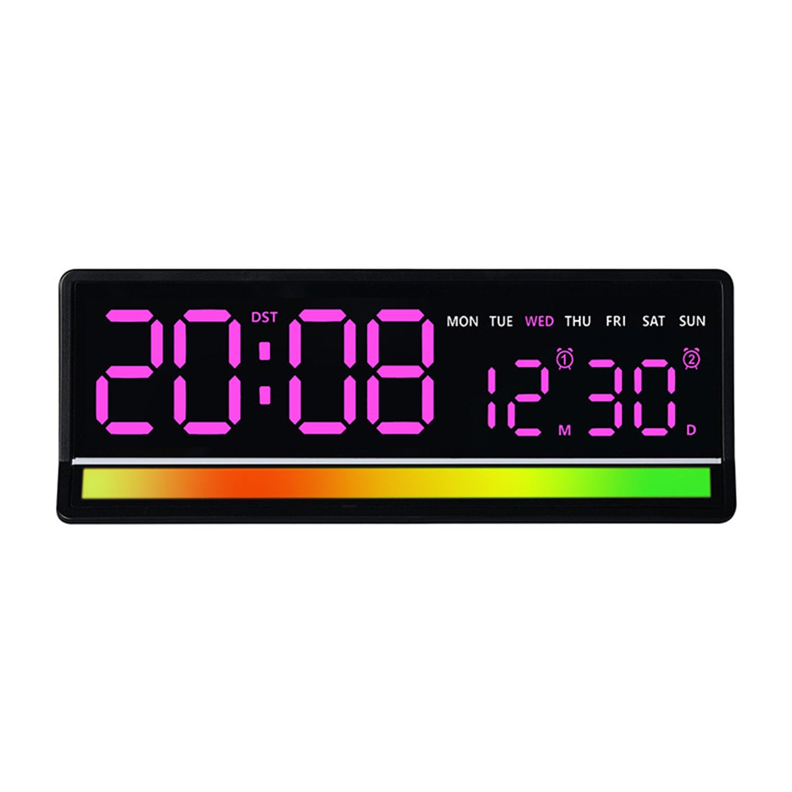 Limtula Interactive Sound Visual Digital Clock with Rainbows Effects Intelligent Music Activated LED Upgrades for Living Room Sound Active LED