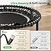 BCAN BT2 450/550LBS Mini Rebounder Trampoline for Adults with Bar, Fitness Trampoline with Bungees, Adjustable Handle, Stable & Quiet, Indoor Outdoor, Whole-Body Workout & Relaxation at Home-48IN-SLV