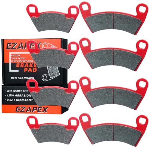 Image of Upgraded Polaris Brake Pads Front and Rear Compatible With 2012-2018 Ranger XP 900, 2008-2013 500 700 800, 2014-2017 Diesel, 2010-2015 EV - 4 Sets Ceramic