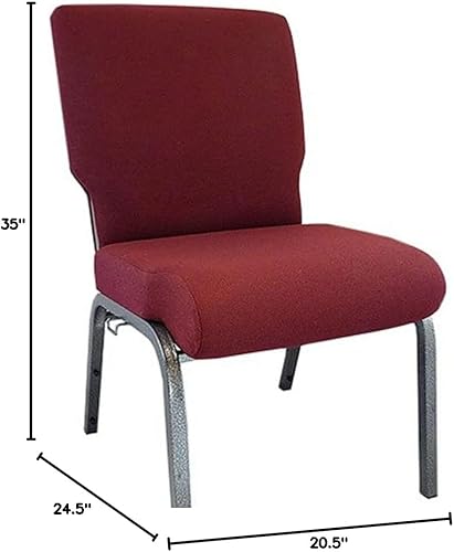 Miniatura 2 de Flash Furniture Advantage - Silla de iglesia granate de 20.5 pulgadas de ancho