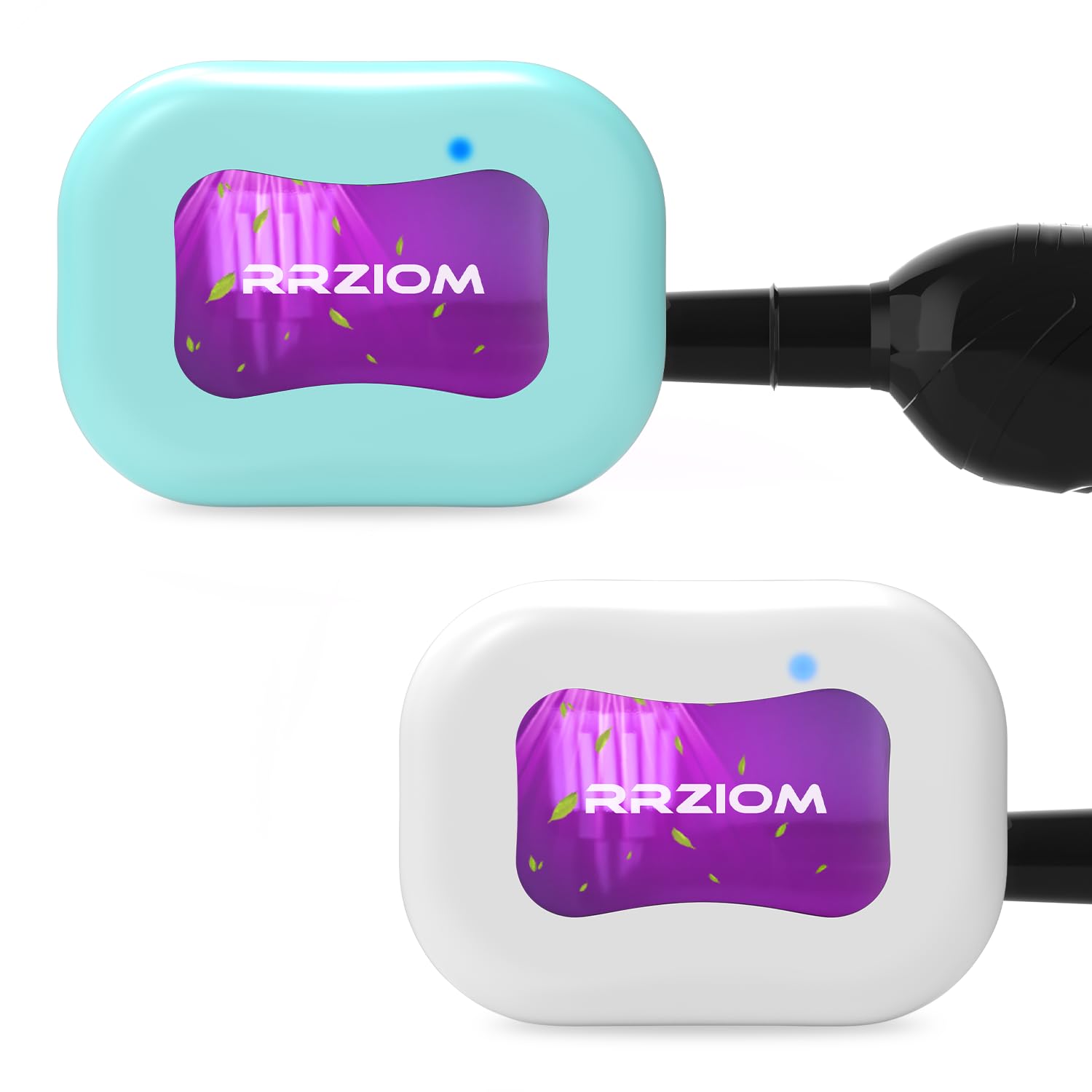 Toothbrush Case, RRZIOM Toothbrush Covers with Holder, Portable Toothbrush Cleaner Case for Travel Home for Electric & Manual Toothbrushes (Blue&White)