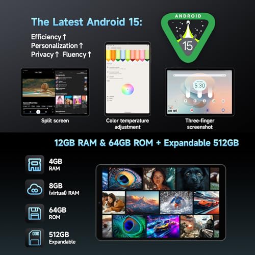 ALLDOCUBE iPlay 60 mini Android 15 tablet 8,7" 90Hz Octa-core T606 12GB+64GB+512GB 4G LTE GPS BT5.0 WiFi Dual speakers - Afbeelding 5