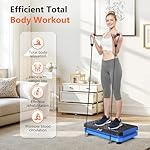 AXV Vibration Plate Fitness Platform Exercise Machine Vibrating Shaking Full Body Shaker Workout Vibrate Stand Shake Board Sport Gym for Weight Loss Fat Burner for Women Men - Image 5