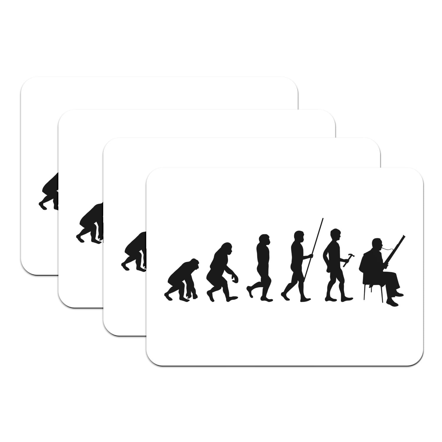Sets de table évolution basson blancs pour décorer la salle à manger des musiciens